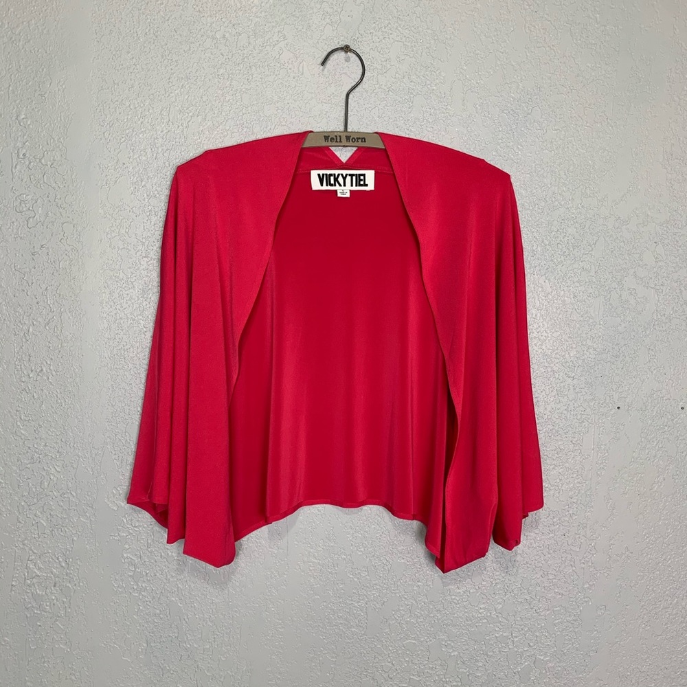 Vicky Tiel bright pink cocoon style wrap/shrug